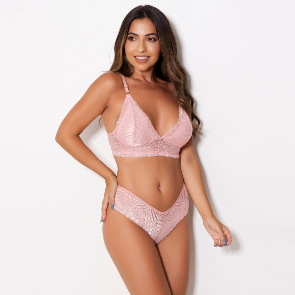 Conjunto Lingerie - Renda Trabalhada sem Bojo