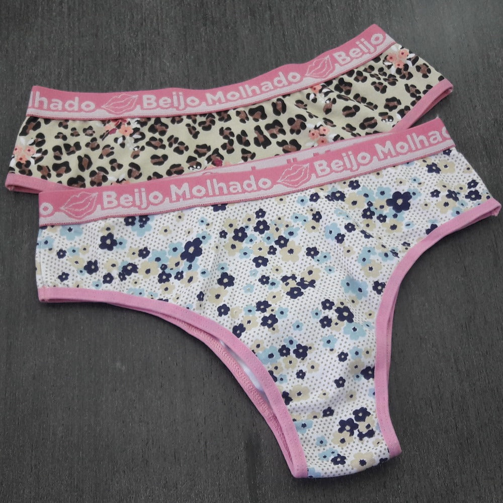 Tanga Cotton - Com Estampa Macia e Respirável