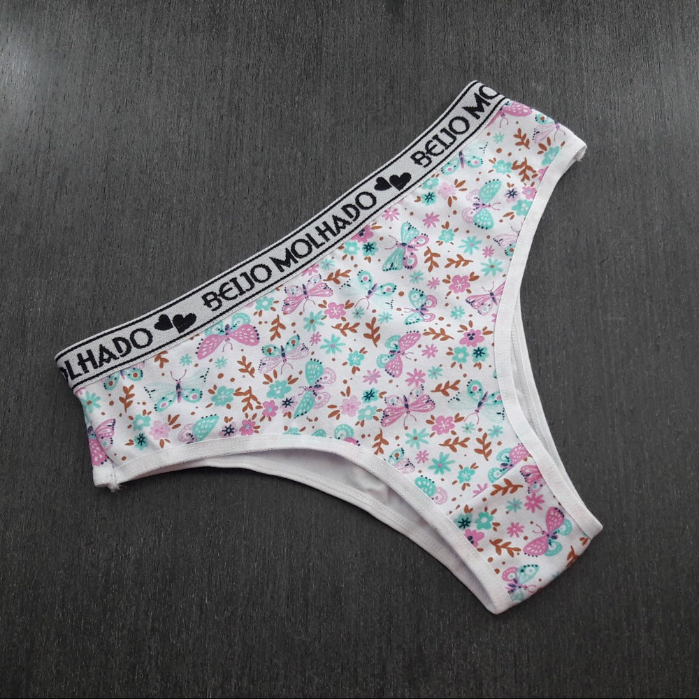 Tanga Cotton - Com Estampa Macia e Respirável