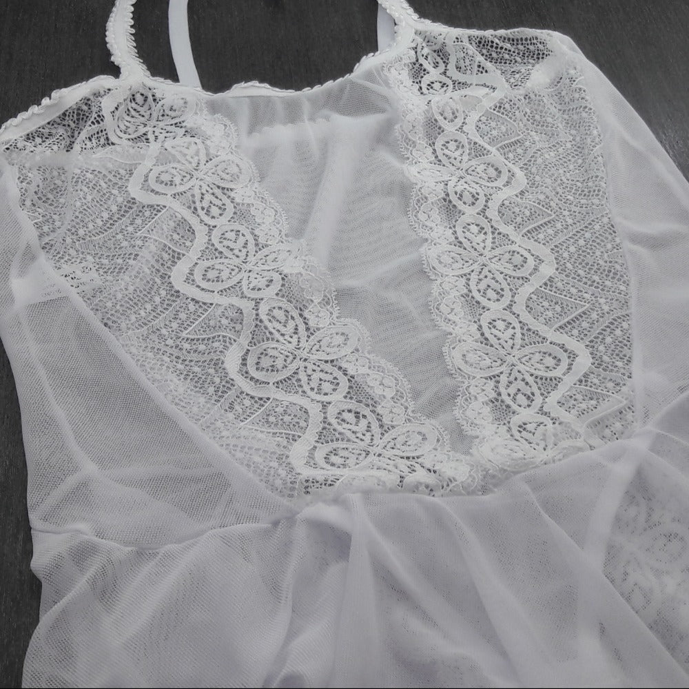 Body Mulher Maravilha - Tule Transparente e Detalhes em Renda