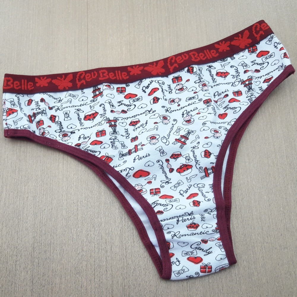 Tanga Cotton - Com Estampa Macia e Respirável