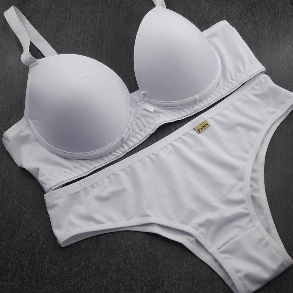 Conjunto Plus Size - Modelo Básico com Bojo e Arco para Suporte e Conforto