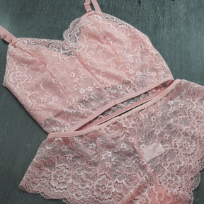 Conjunto Cropped - Em Renda com Forro em Algodão