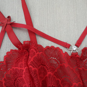 Sutiã em Renda - Modelo Strappy com Tiras na Parte Frontal