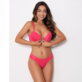 Conjunto Sensual - Com Bojo e Calcinha Fio Duplo