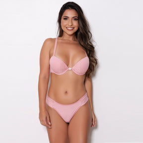 Conjunto Sensual - Com Bojo e Calcinha Fio Duplo
