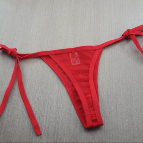 Calcinha em Tule - Tanga Coelhinho com Amarração nas Laterais