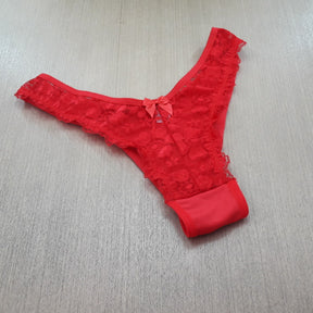 Tanga Fio Duplo - Detalhe Renda Sensual e Sofisticada