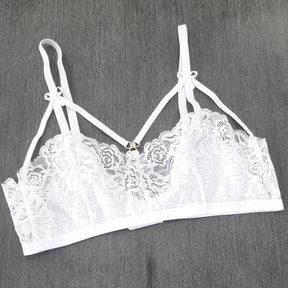 Sutiã em Renda - Modelo Strappy com Tiras na Parte Frontal