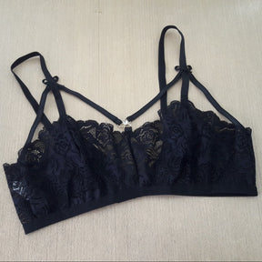 Sutiã em Renda - Modelo Strappy com Tiras na Parte Frontal