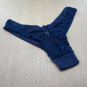 Tanga Fio Duplo - Detalhe Renda Sensual e Sofisticada