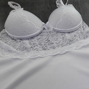Camisola com Bojo - Detalhe em Renda Sofisticada