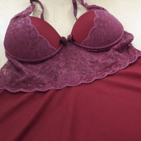 Camisola com Bojo - Detalhe em Renda Sofisticada