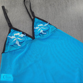Camisola Transparente - com Tule e Bordado