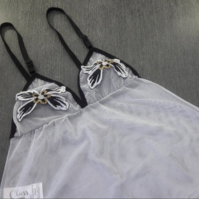 Camisola Transparente - com Tule e Bordado