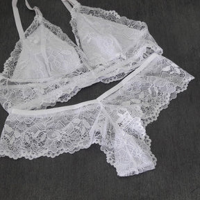 Conjunto Lingerie - Renda Trabalhada sem Bojo