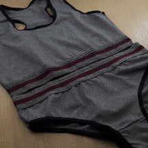 Conjunto Fitness - Tecido em Microfibra Mescla e Top Nadador