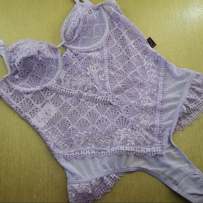Body Sensual - Modelo Fio e Lindo Decote com Renda e Tecido Tule