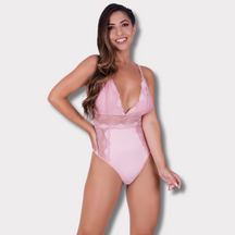 Body Fio Dental - Costas Nuas e Renda parte Superior e Laterais da Frente